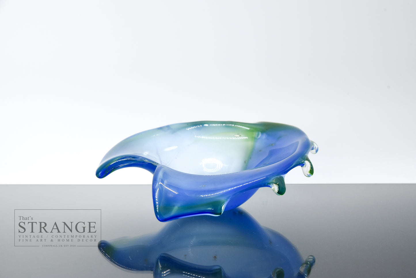 Norman Stuart Clarke Organic Form Studio Glass Dish