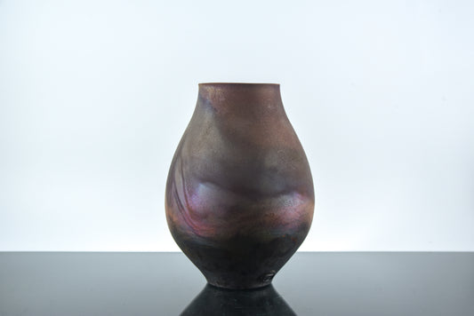 Tim Andrews Iridescent Raku Vase