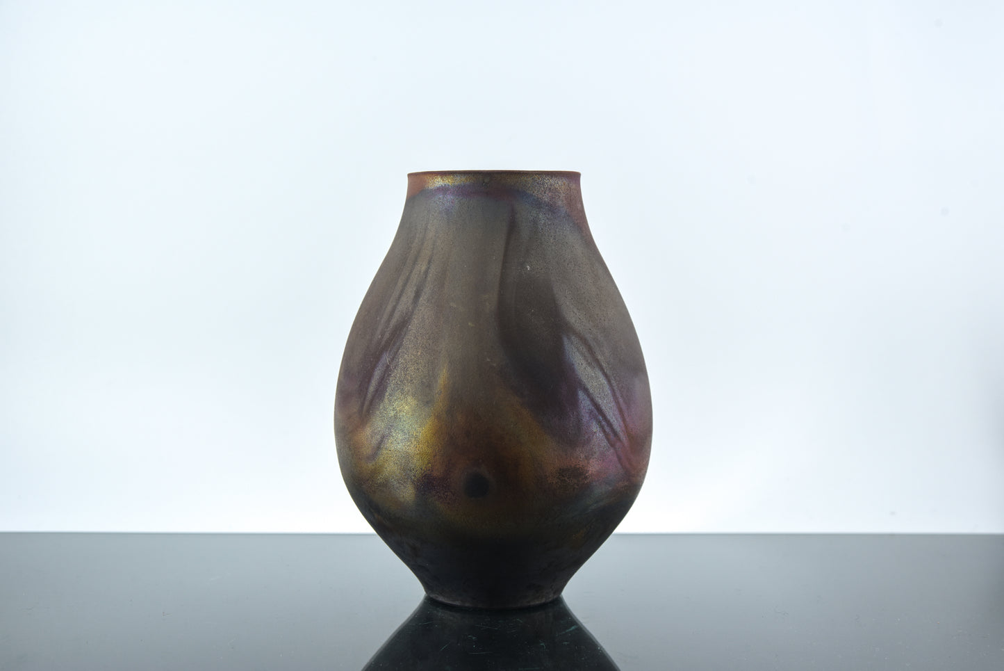 Tim Andrews Iridescent Raku Vase