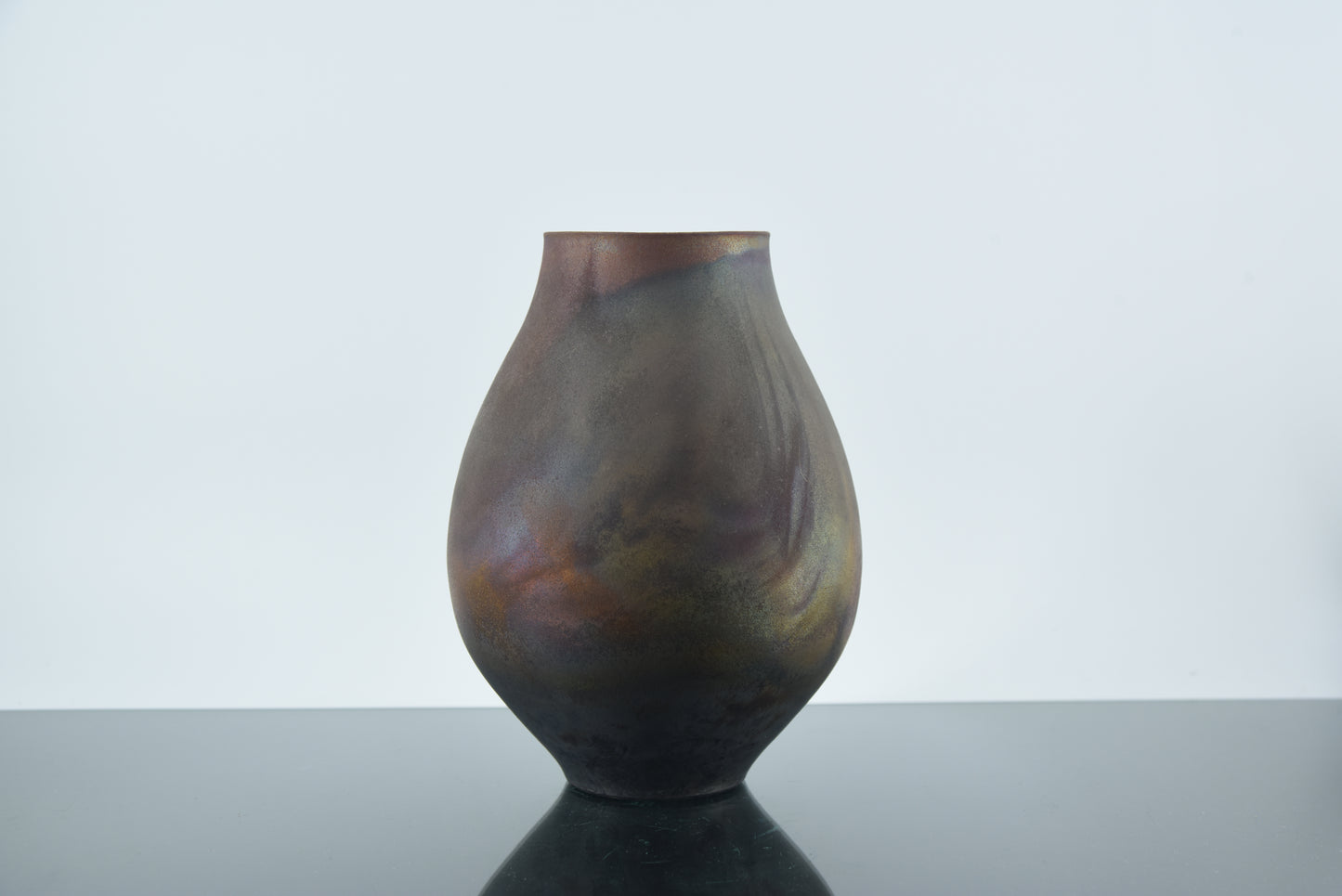 Tim Andrews Iridescent Raku Vase