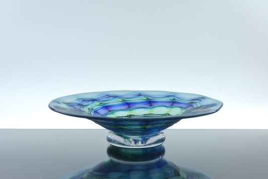 Peter Layton 'Lapis' Studio Glass Footed Bowl