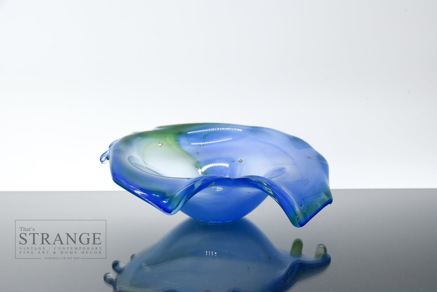 Norman Stuart Clarke Organic Form Studio Glass Dish