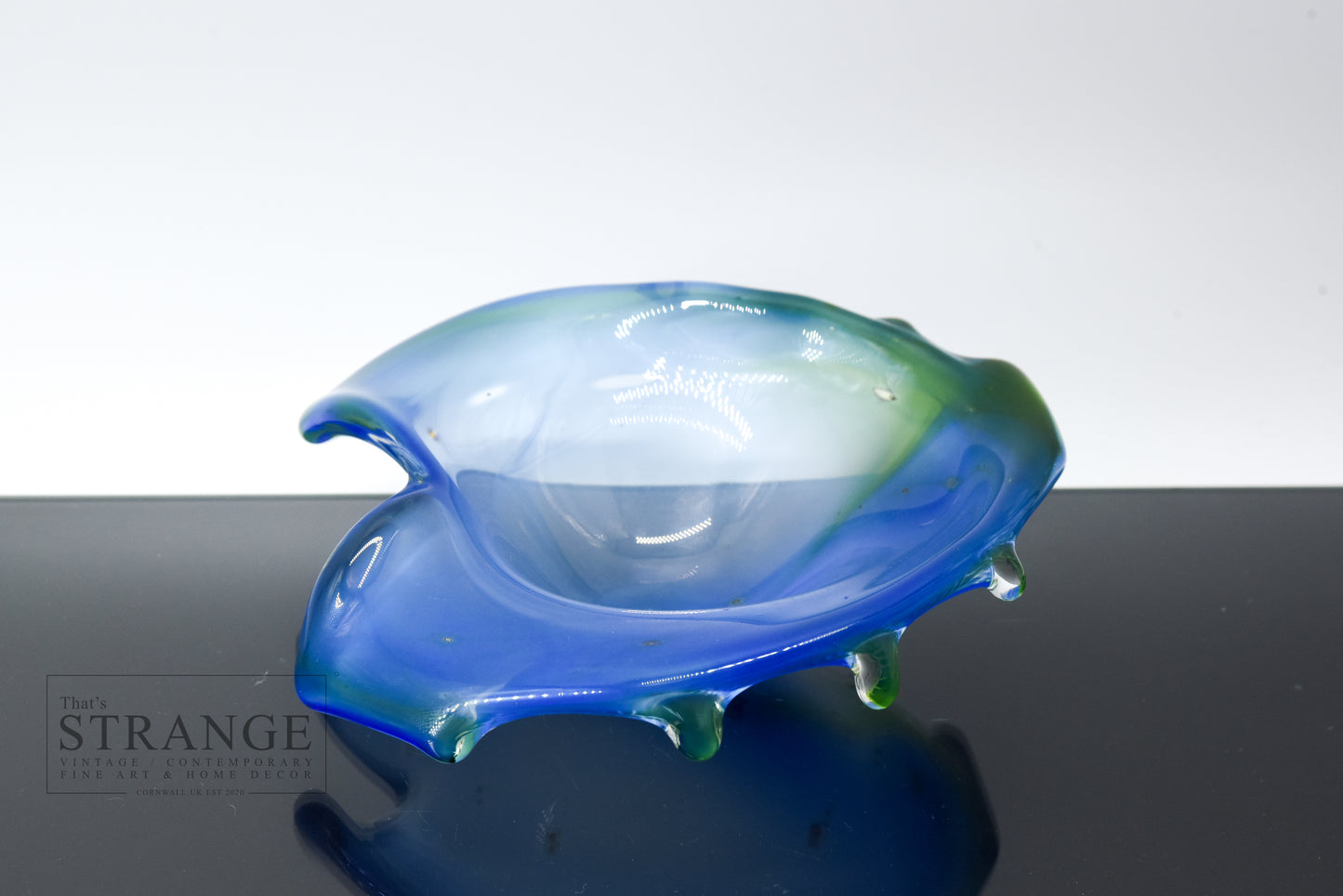 Norman Stuart Clarke Organic Form Studio Glass Dish