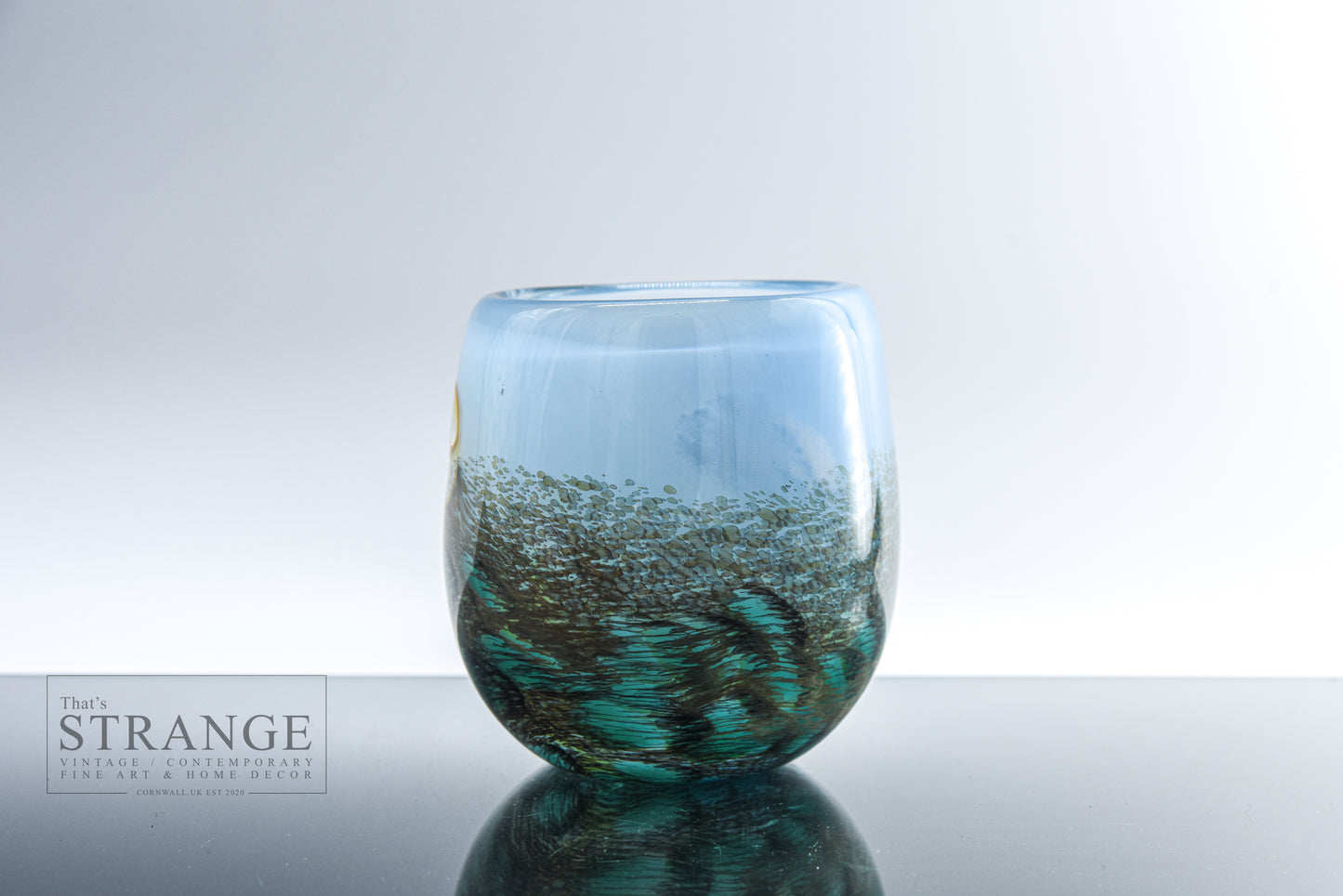 Norman Stuart Clarke Seascape Design Studio Glass Vase