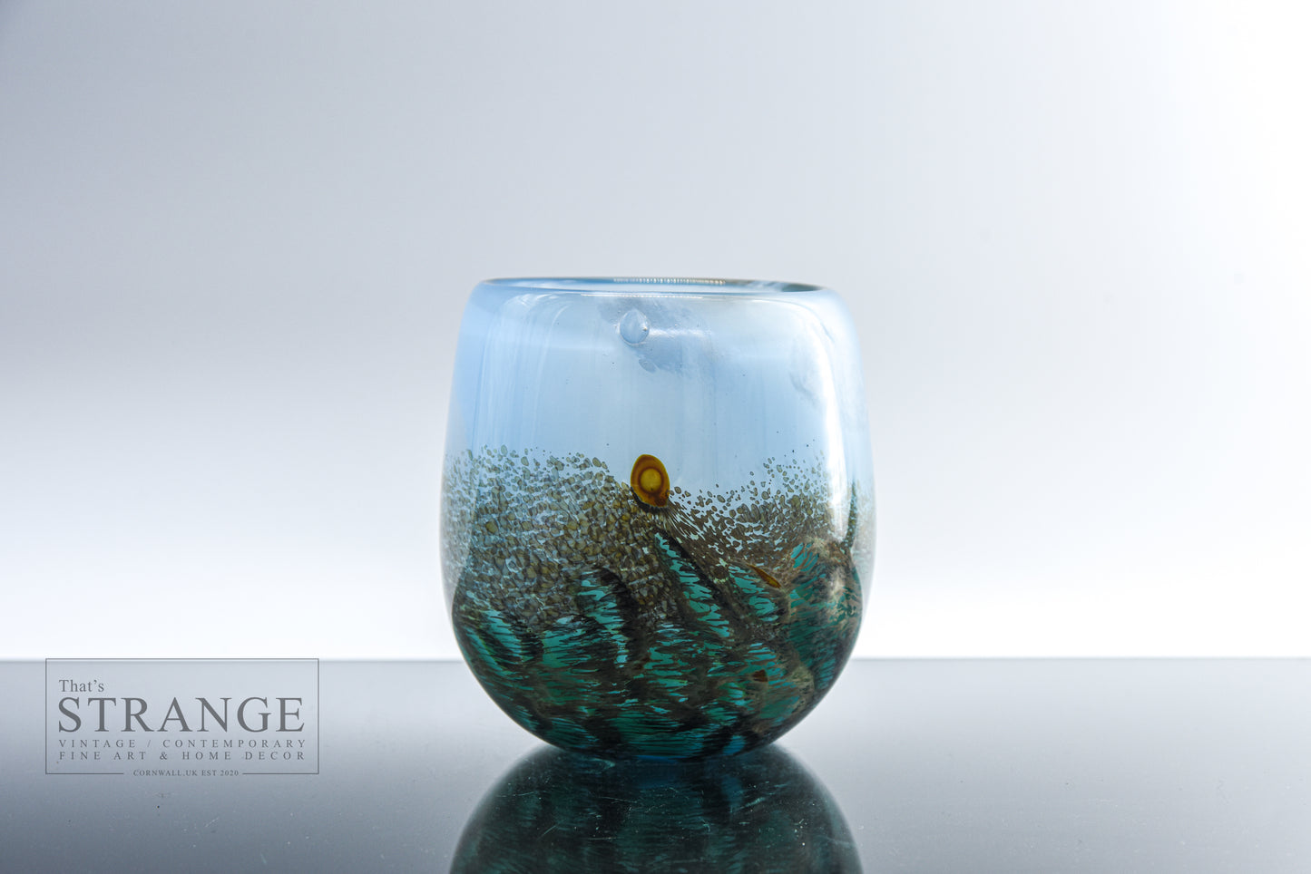 Norman Stuart Clarke Seascape Design Studio Glass Vase