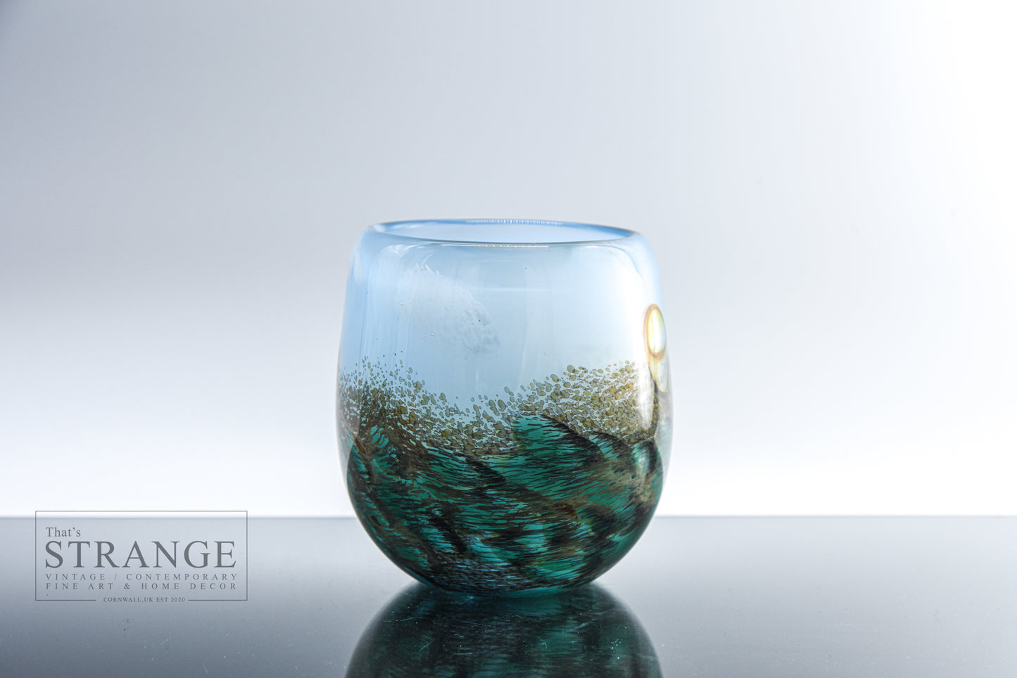 Norman Stuart Clarke Seascape Design Studio Glass Vase