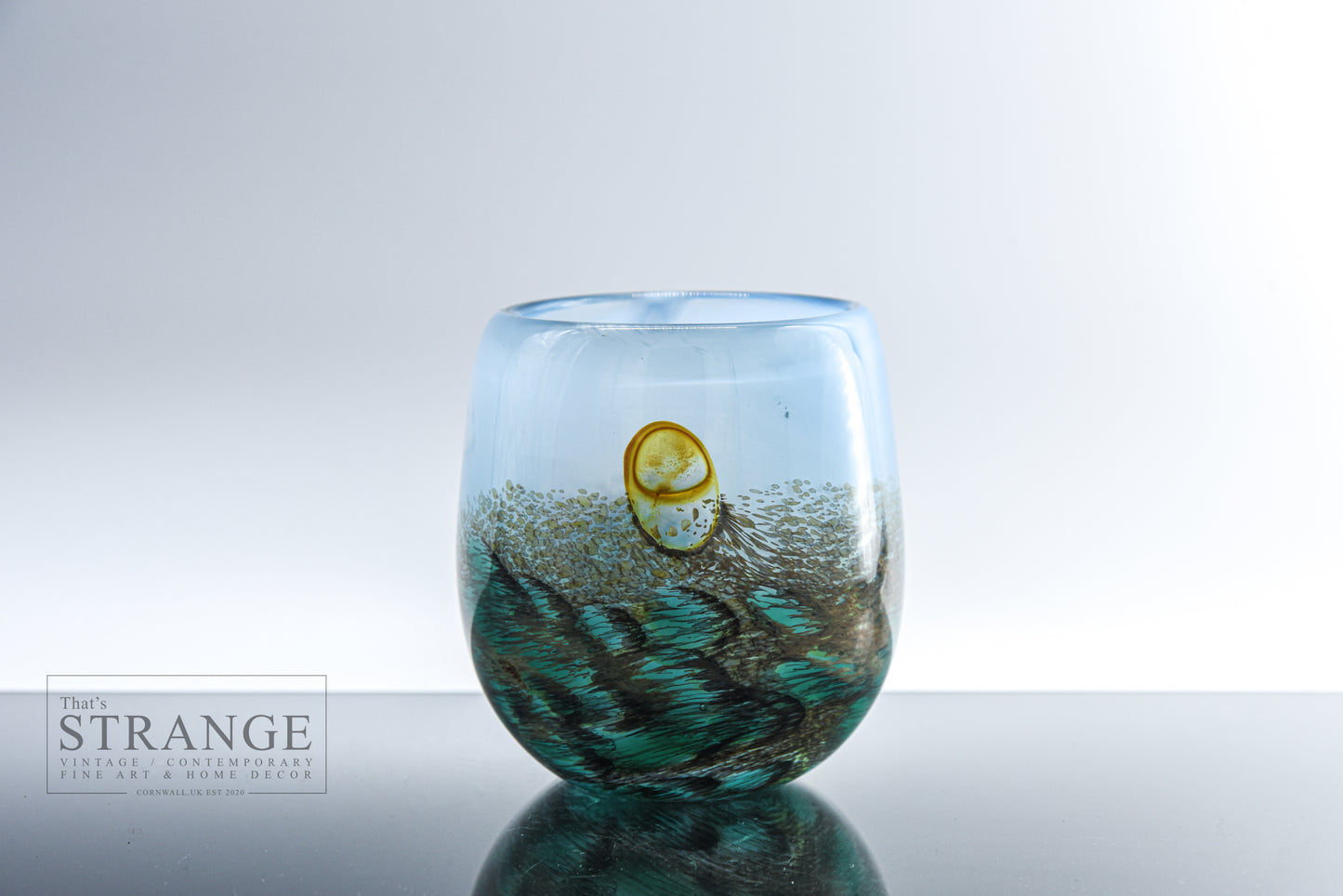 Norman Stuart Clarke Seascape Design Studio Glass Vase