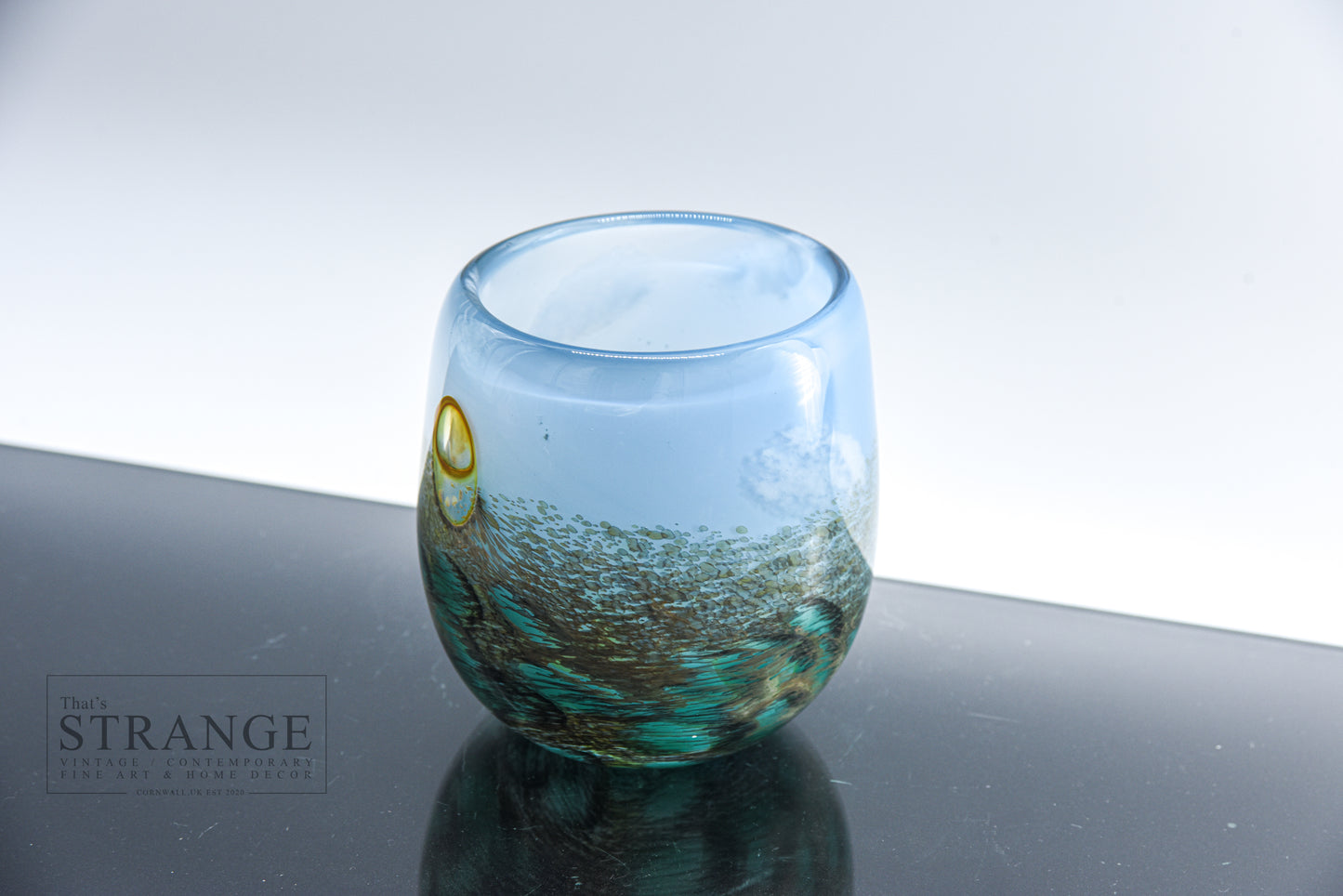 Norman Stuart Clarke Seascape Design Studio Glass Vase