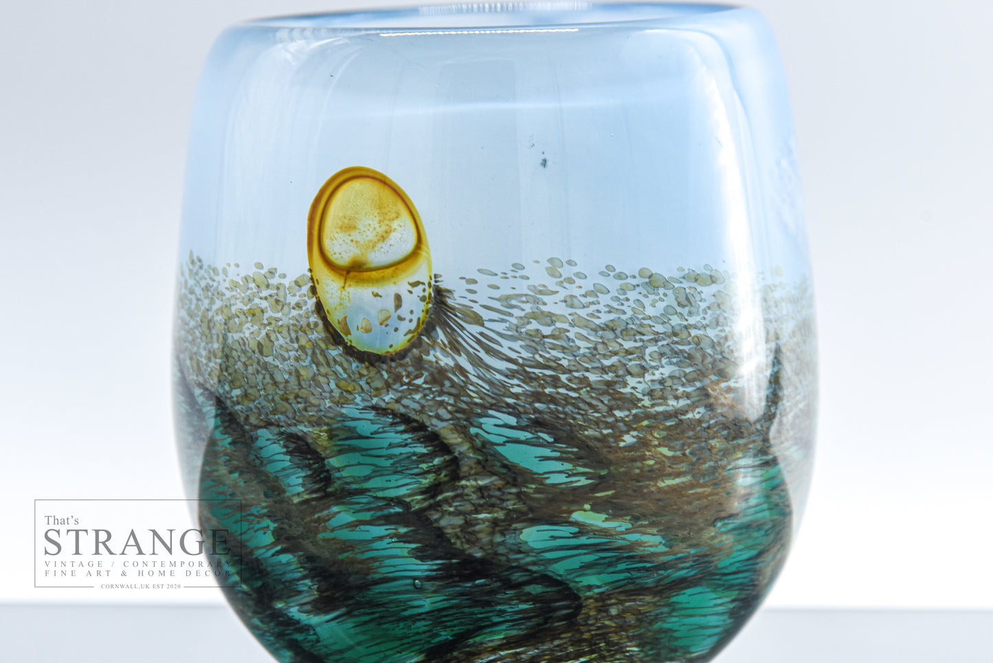 Norman Stuart Clarke Seascape Design Studio Glass Vase