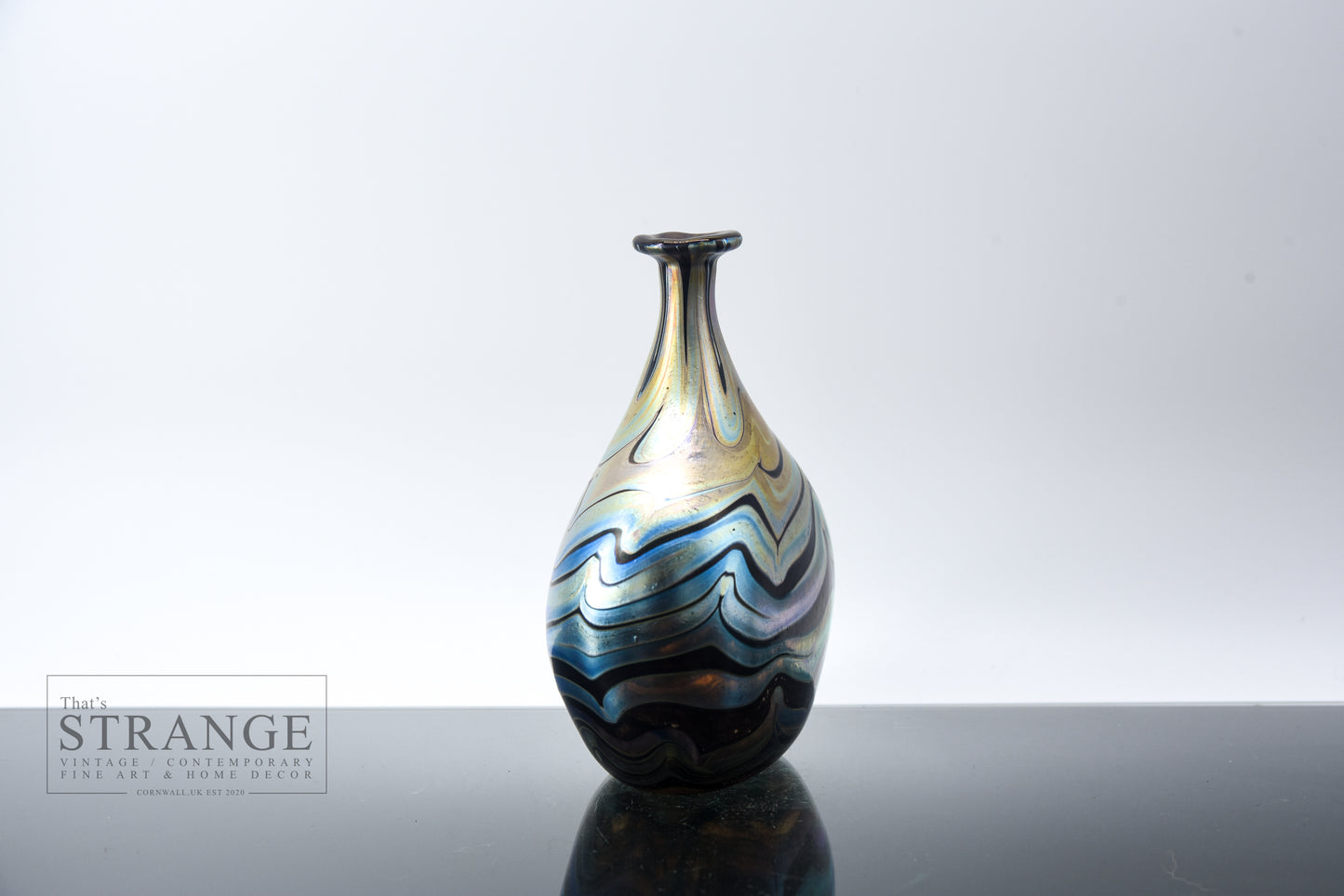 Norman Stuart Clarke Iridescent Studio Glass Vase