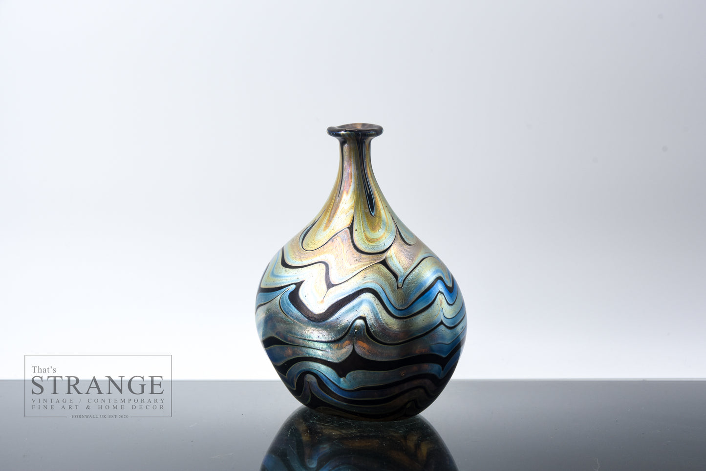 Norman Stuart Clarke Iridescent Studio Glass Vase