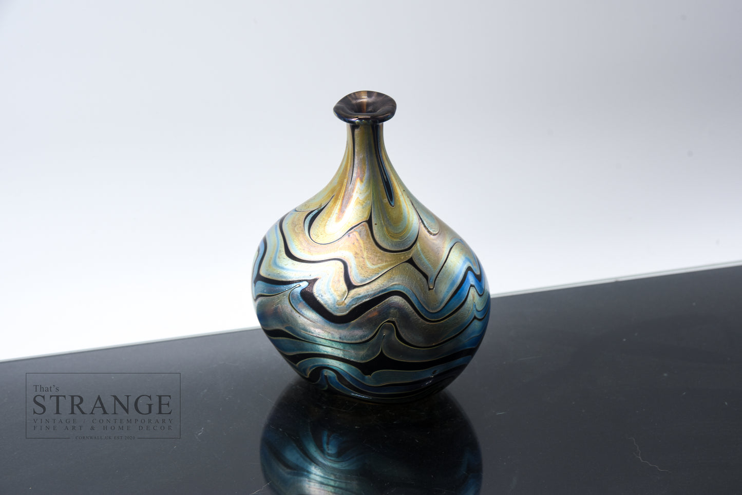 Norman Stuart Clarke Iridescent Studio Glass Vase